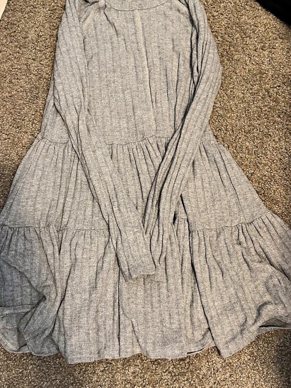 Forever 21 Gray Long Sleeve Mini Dress